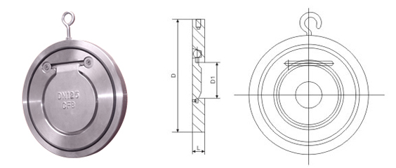 對(duì)夾圓片止回閥